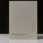 A DNA text on top of a white table.