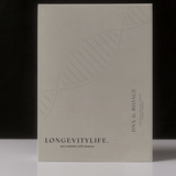 A DNA text on top of a white table.