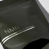 A close up of the NMN green bag.