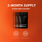 Three nasal strips pouches as a three-month supply with 90 strips in total