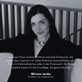 Miriam Janke, Gründerin von LongevityLife, mit ihrem Zitat zur Vision der Marke