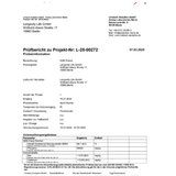 Limbach Analytics test report, page 1, with 99.1 per cent NMN content and heavy metal values
