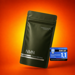 Green LongevityLife Uthever NMN powder pouch with a very good 1.1 test seal from testsieger-online.de