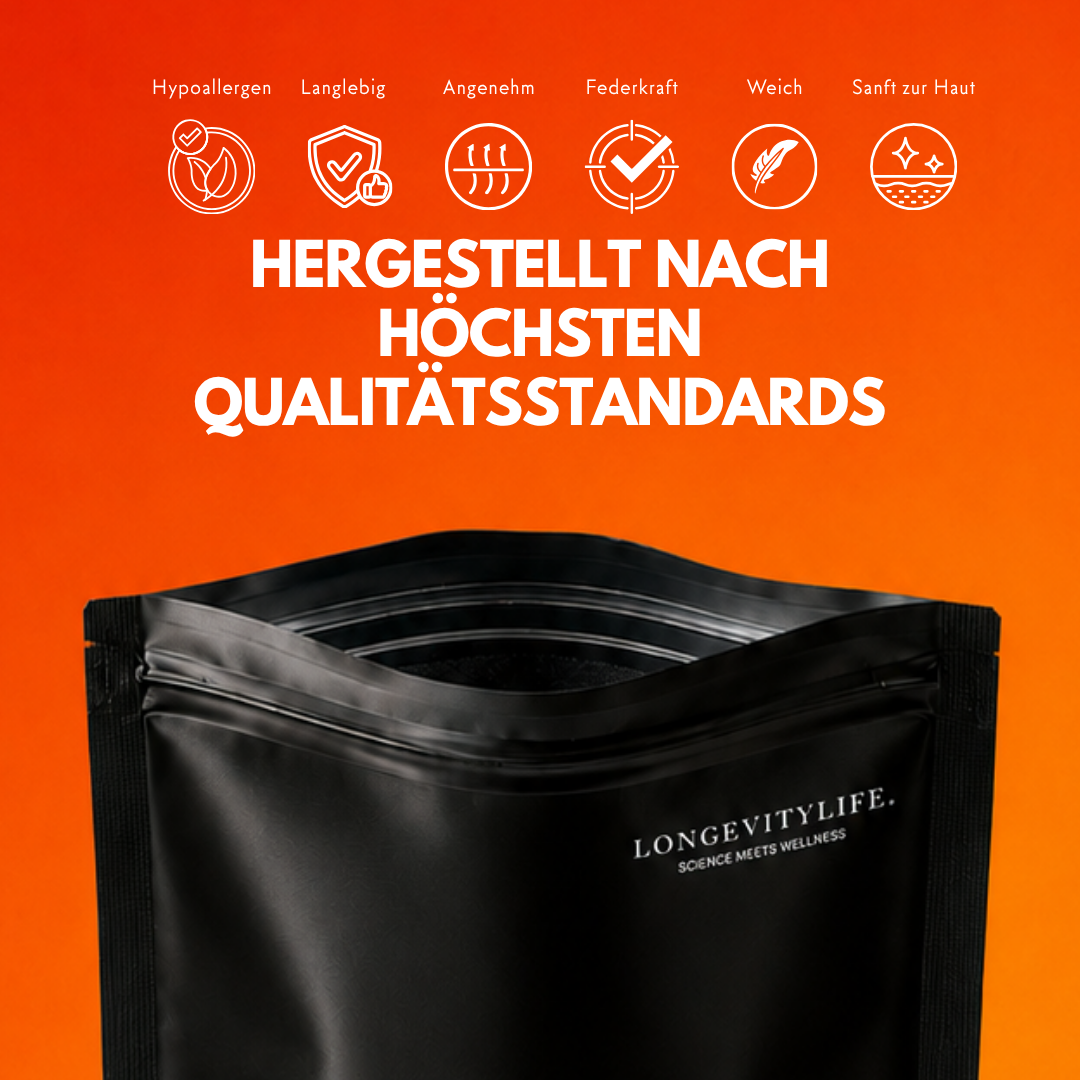 Geöffneter Beutel Nasenstrips mit Symbolen zu Materialeigenschaften wie hautfreundlich und weich