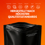 Geöffneter Beutel Nasenstrips mit Symbolen zu Materialeigenschaften wie hautfreundlich und weich