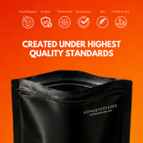 Opened nasal strips pouch with icons for material properties such as skin-friendly and soft