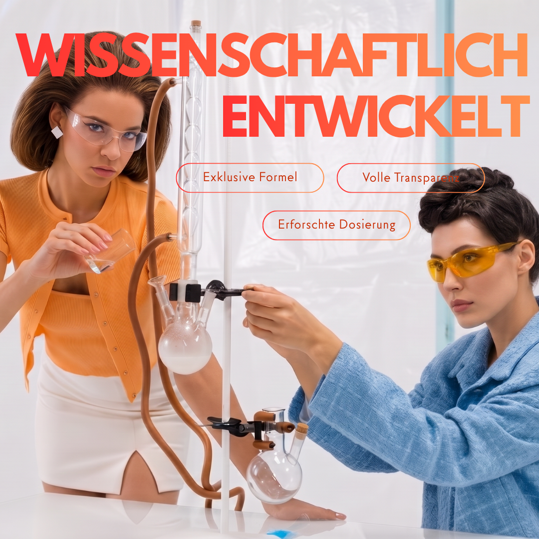 Zwei Wissenschaftlerinnen mit Schutzbrille an einer Laborapparatur