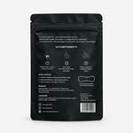 Back of the LongevityLife nasal strips pouch with the three-step application guide