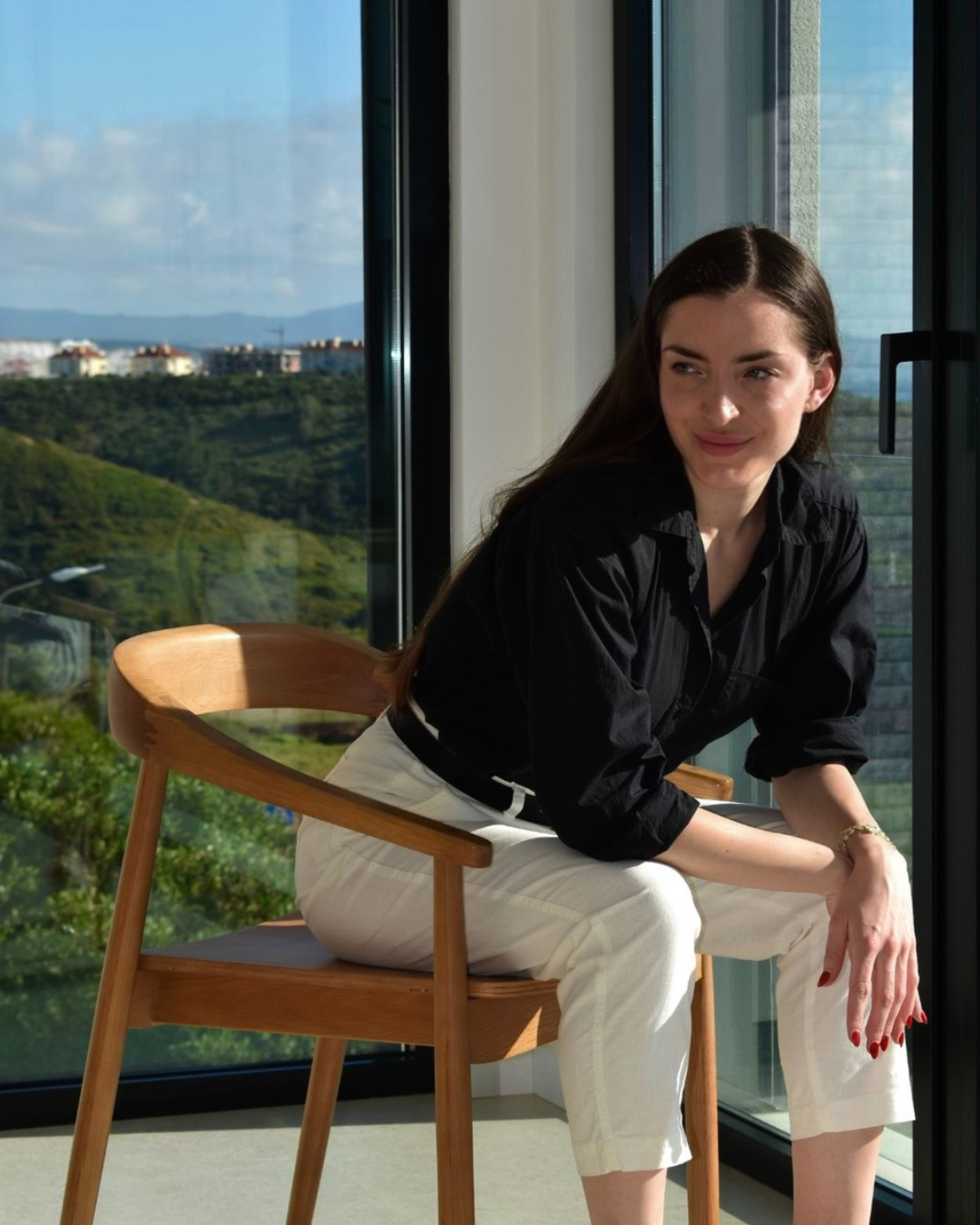 Miriam Janke, founder of LongevityLife, by the window