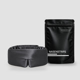 Deep Sleep Bundle: Silk-Schlafmaske in Anthrazit und Silk-Nasenpflaster, 30 Stück