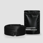 Deep Sleep Bundle: Silk-Schlafmaske in Schwarz und Silk-Nasenpflaster, 30 Stück