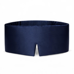 Satin-Schlafmaske in Night Blue, Vorderansicht auf weißem Hintergrund